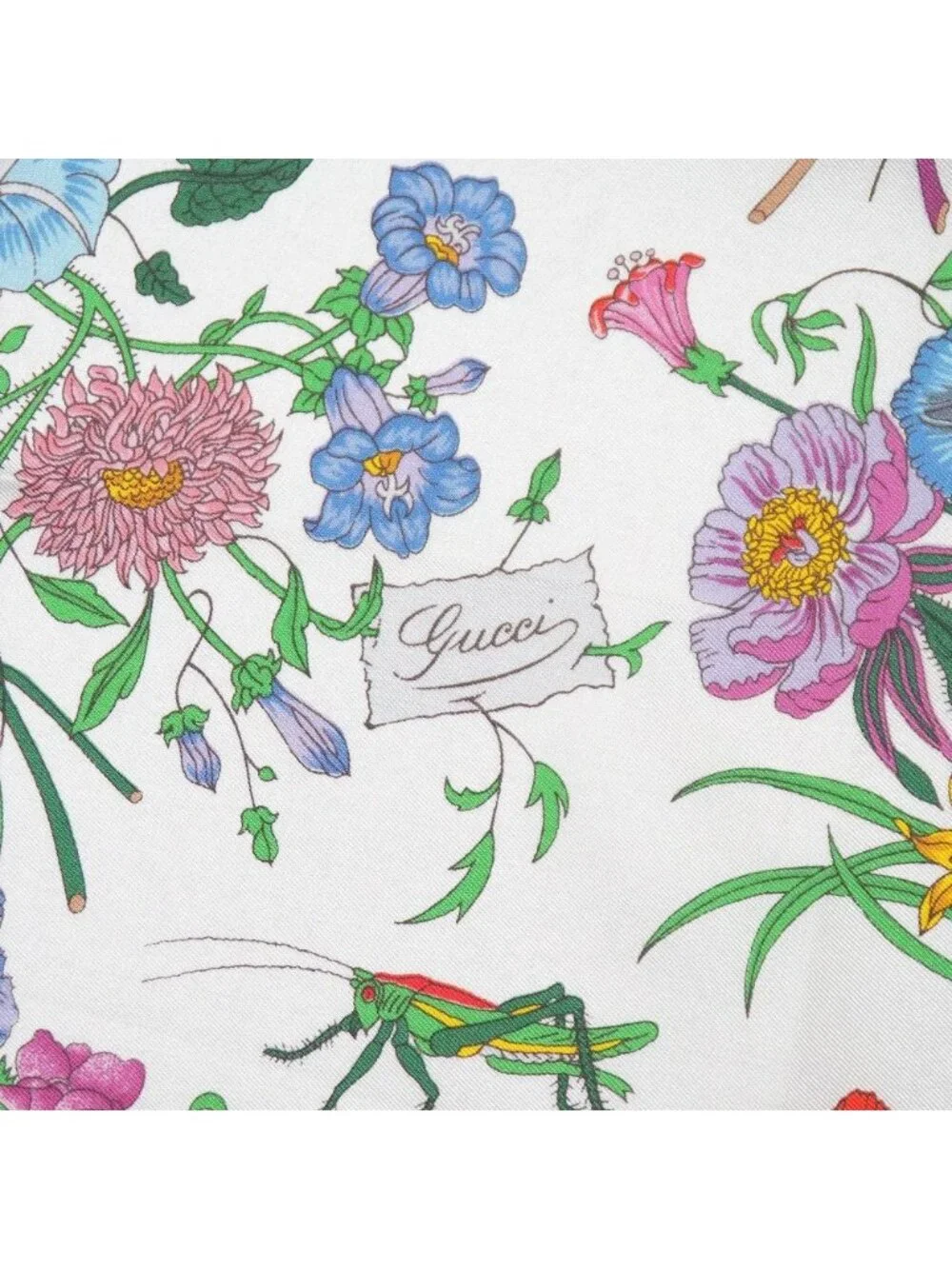 Gucci Vintage Flora Scarf Silk Twill